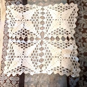 Vintage off-white crochet doily